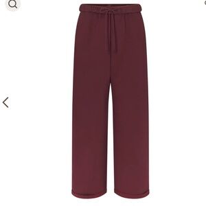 Skims oxblood cotton fleece sweat pants